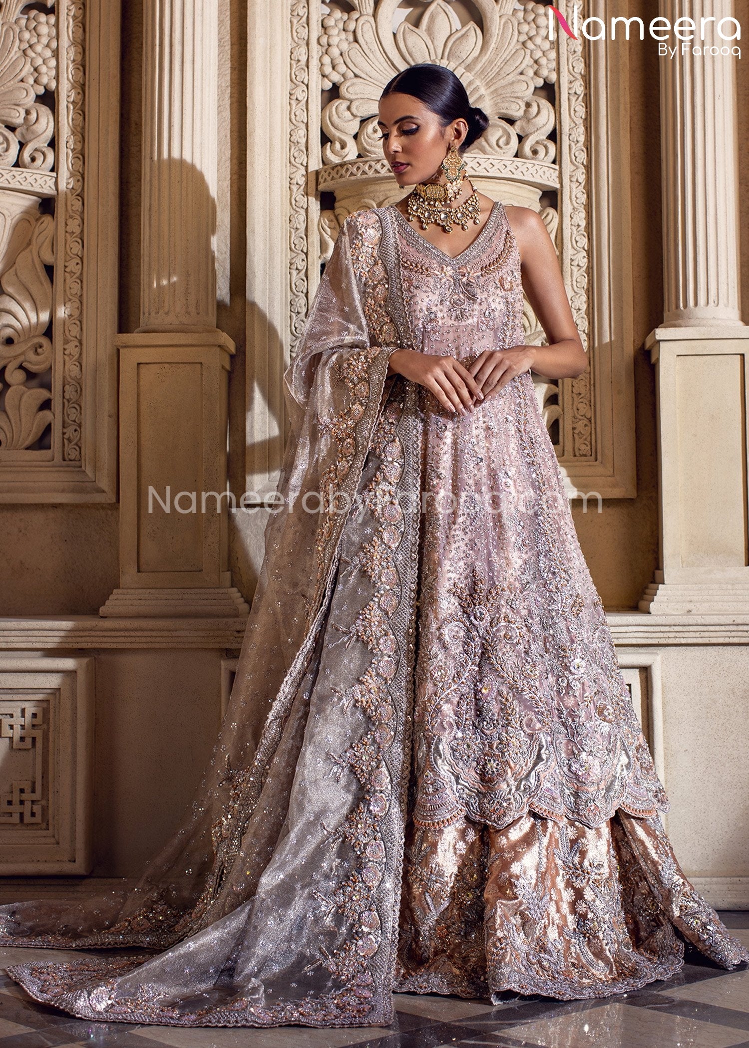 Embellished Raw Silk Bridal Lehenga ...